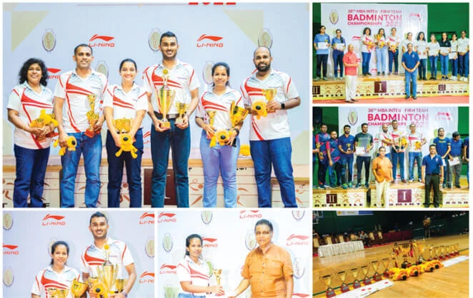 DFCC Badminton Team won multiple medals at the Mercantile Badminton Tournament